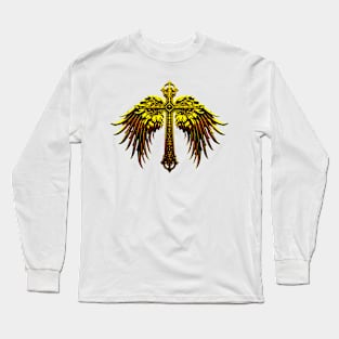 Cross and Wings Long Sleeve T-Shirt